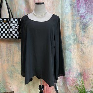 NWT📌Ing Light  Transparent Long Sleeves Top with beautiful Backside Neckline